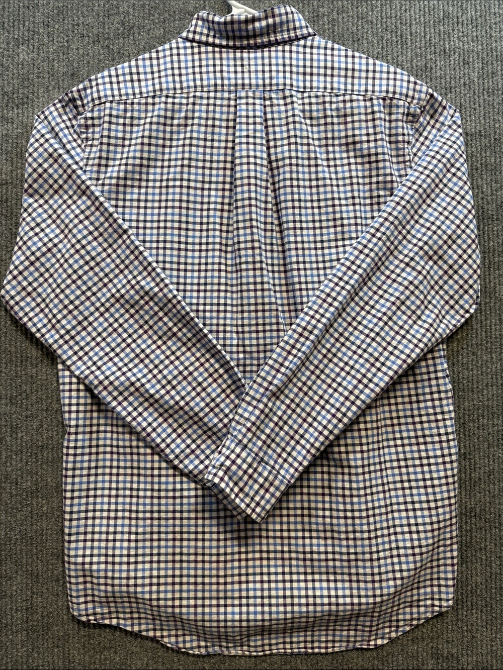 Polo by Ralph Lauren Blue White Black and Maroon Checked Pocket Shirt Large - Picture 8 of 10